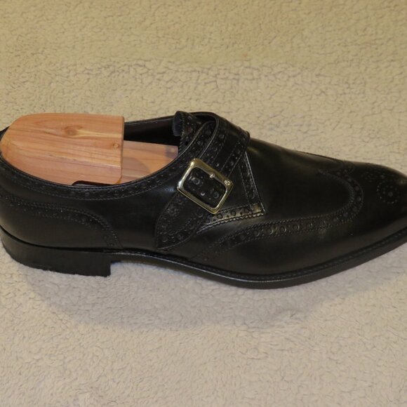 Edward Green x Leffot Hove Black Calf Leather Balmoral Monk Straps 8D NWB main image 8